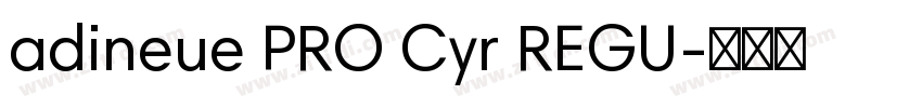 adineue PRO Cyr REGU字体转换